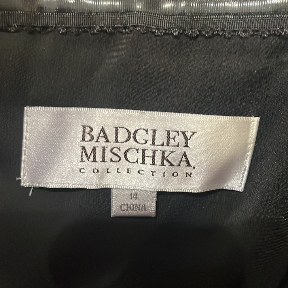 Badgley Mischka !Strapless! Black Cocktail Dress size 14 - Picture 6 of 7